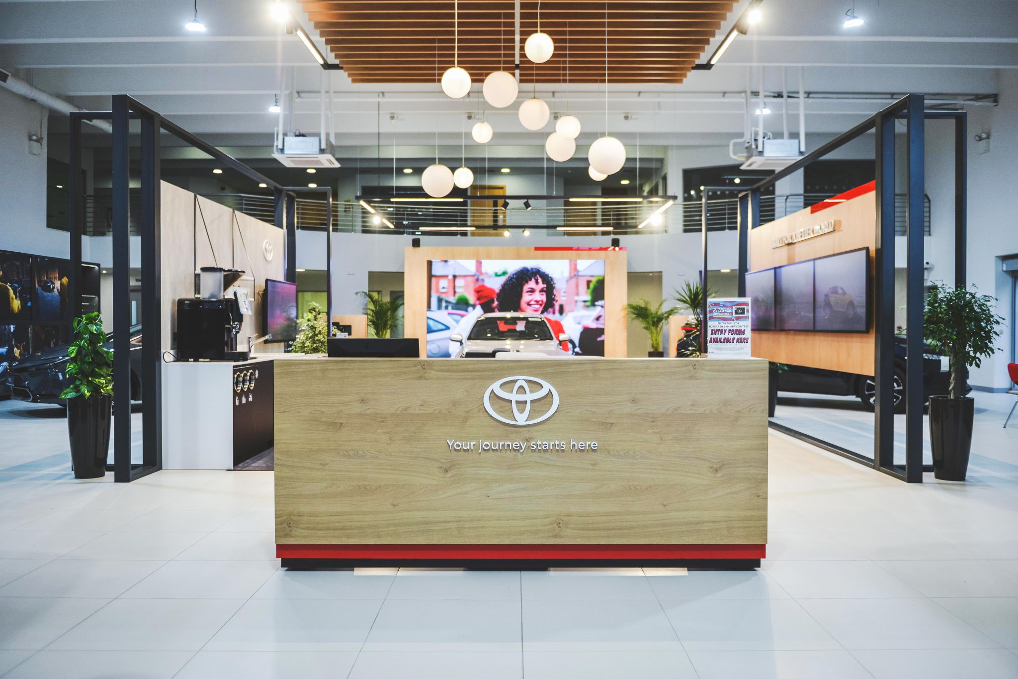 Toyota digital signage to improve the customer experience.