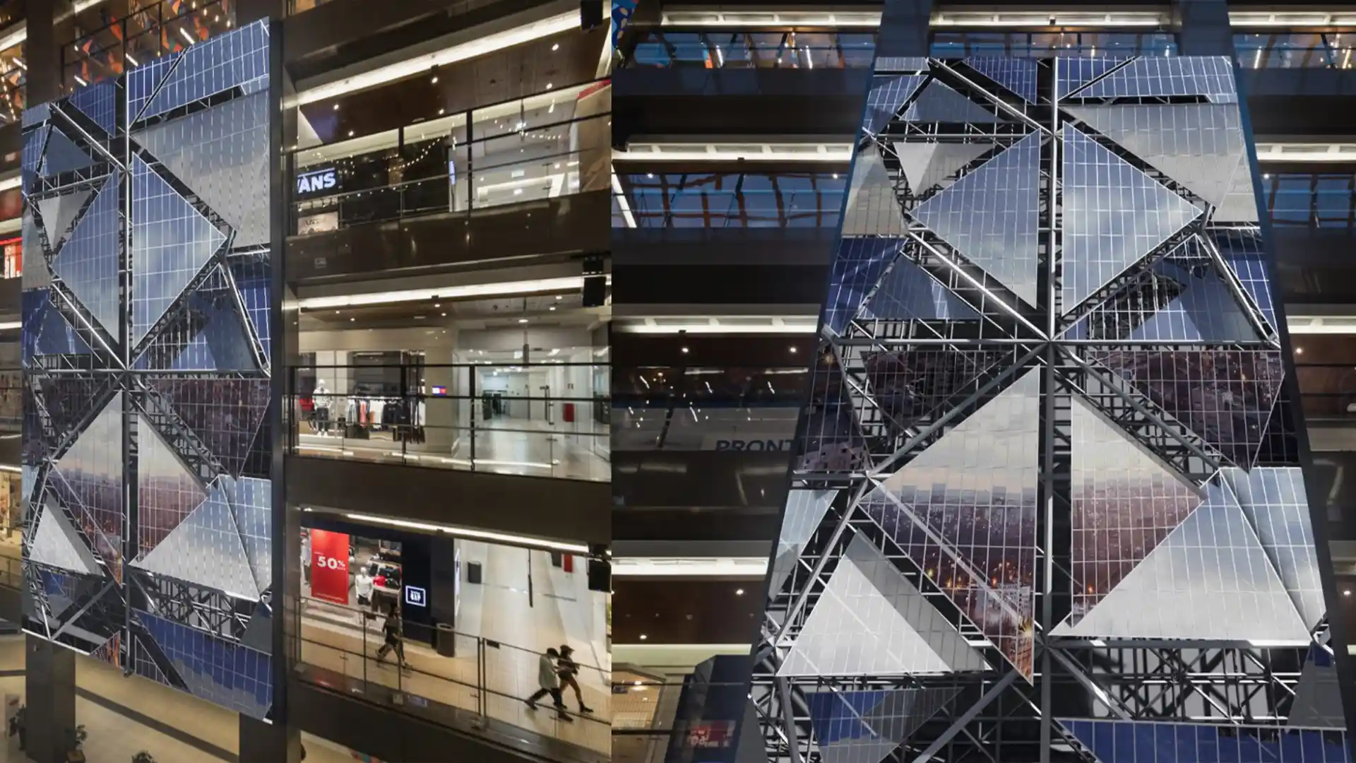 Interactive and augmented reality digital experience inside Costanera Center.