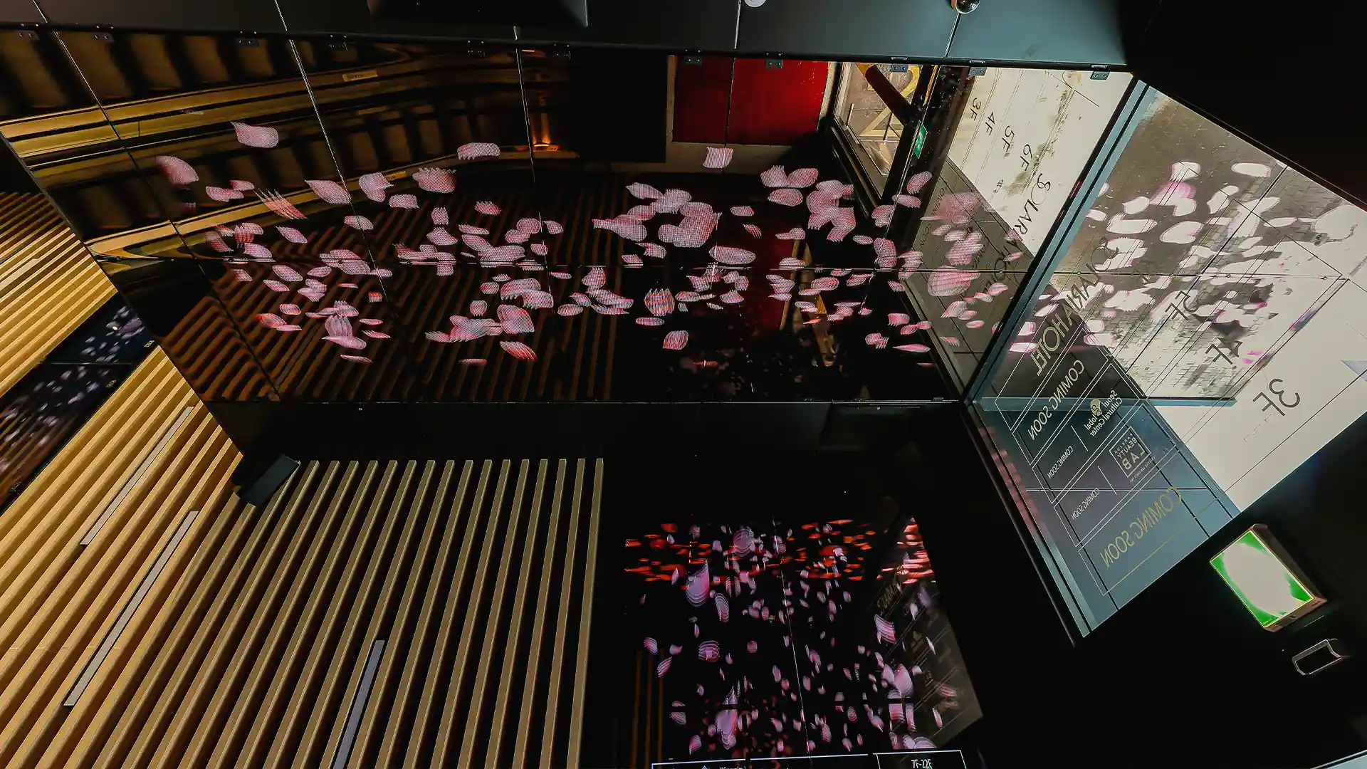 Immersive LED installation at M Plaza transforming the entrance into a modern digital landmark.