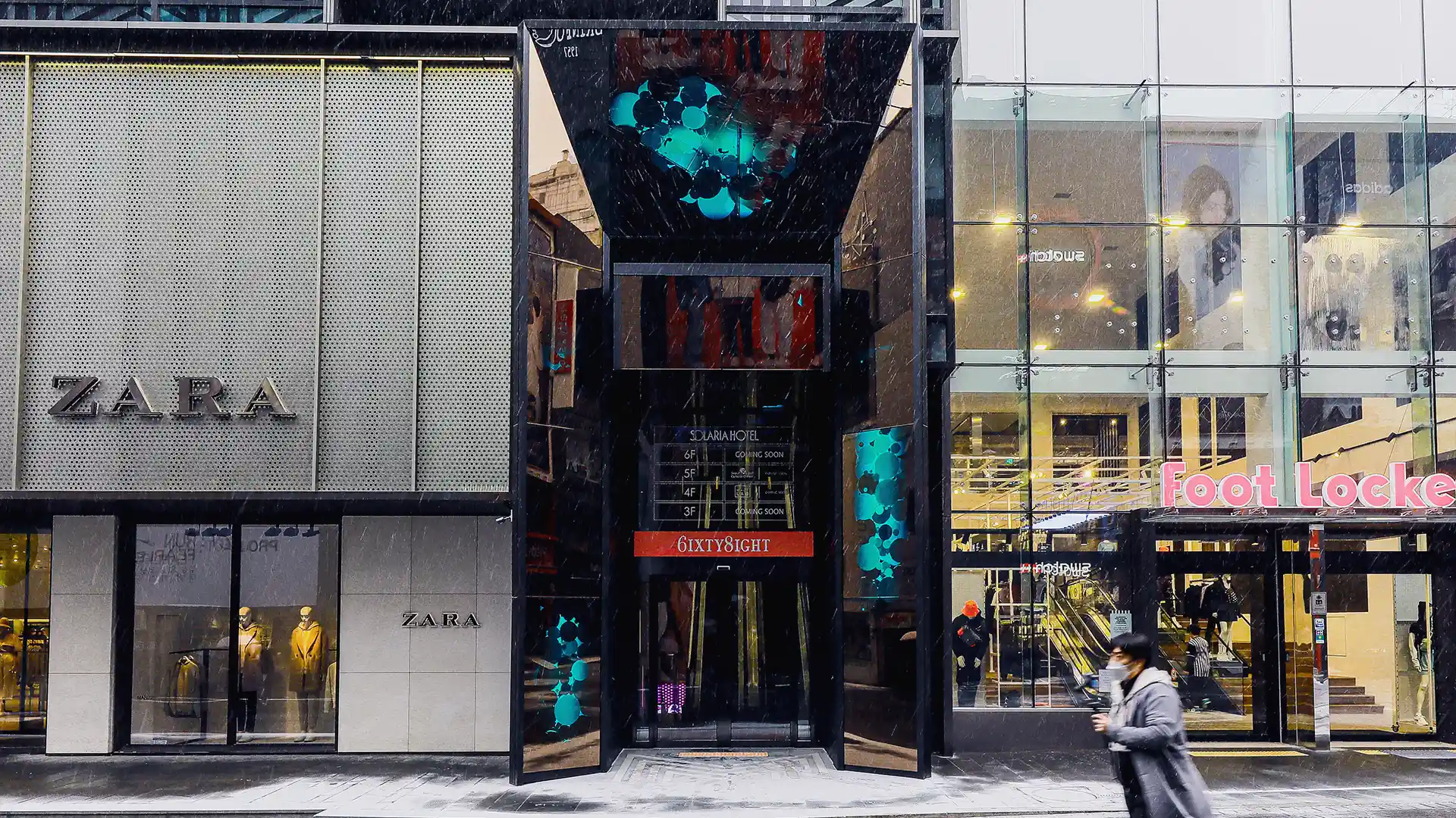 Immersive LED installation at M Plaza transforming the entrance into a modern digital landmark.