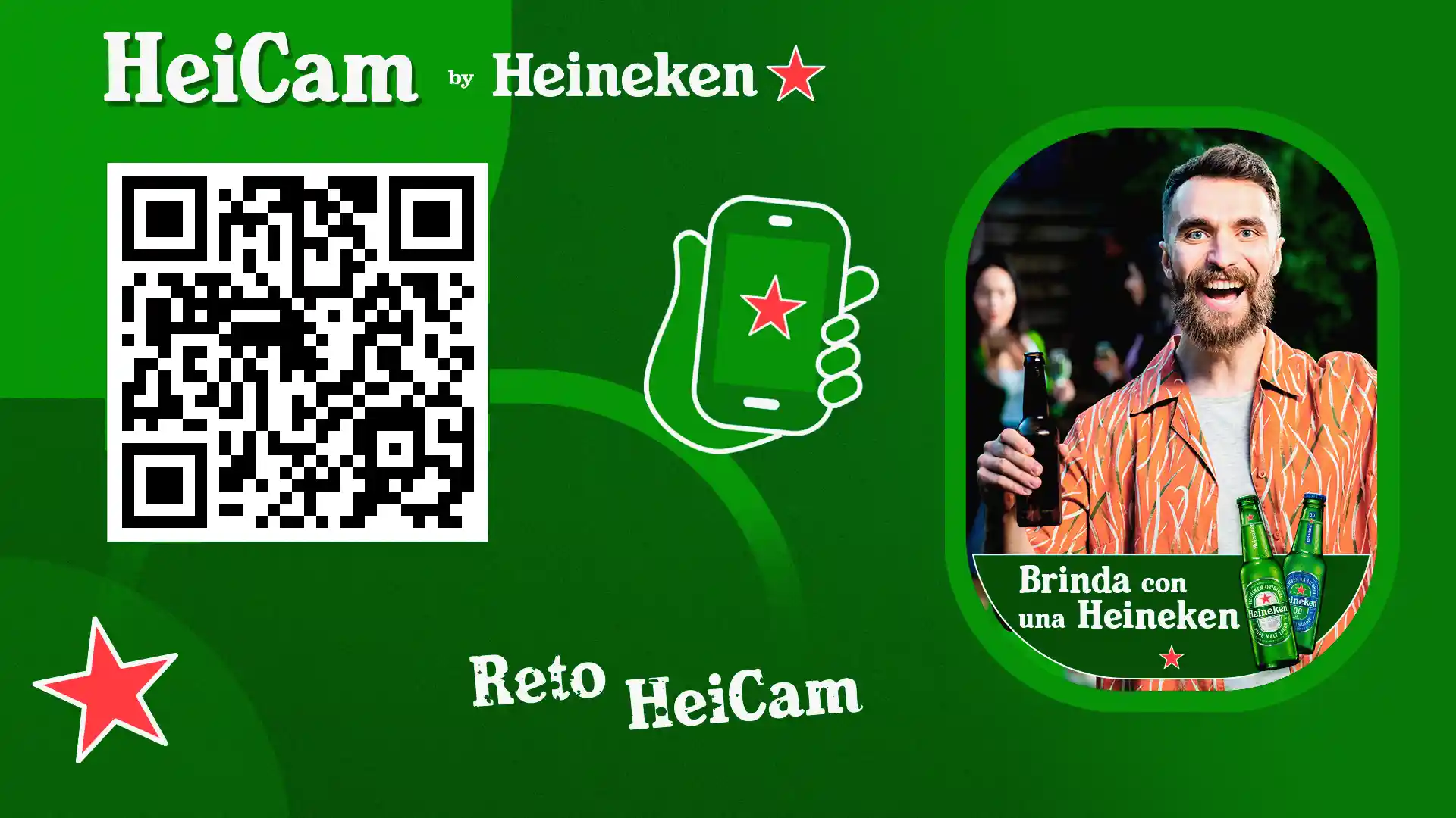 Real-time audience-generated content displayed on festival video screens using HEICam